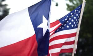Texas flag and American flag - Tolar joins Abilene Chamber of Commerce