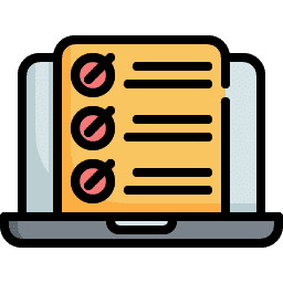 checklist shown on laptop