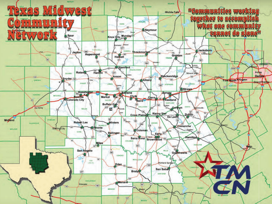 Midwest Texas map
