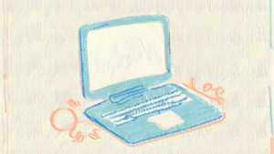 Drawing of a laptop