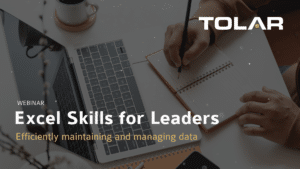 Excel Skills for Leaders webinar banner